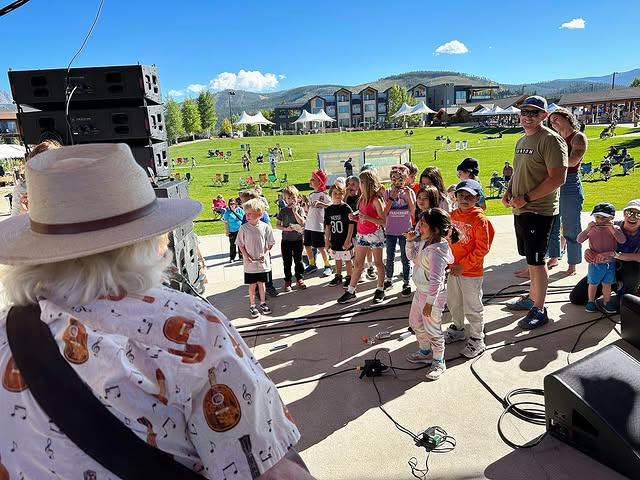 Blues-FPO Children Gathered at the stage